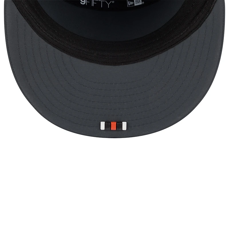 Casquette snapback 9FIFTY à panneau fendu latéral New Era anthracite pour homme, édition 2025 des Bengals de Cincinnati