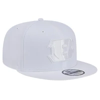Men's New Era Cincinnati Bengals Main White on White 9FIFTY Snapback Hat