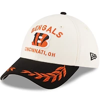 Men's New Era  Cream/Black Cincinnati Bengals 2025 NFL Draft 39THIRTY Flex Hat