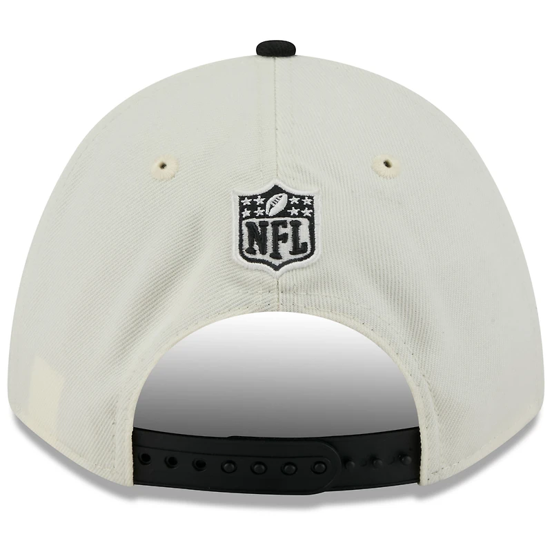 Casquette ajustable New Era 9FORTY M-Crown A-Frame pour homme, couleur crème/noir, des Bengals de Cincinnati, draft NFL 2025