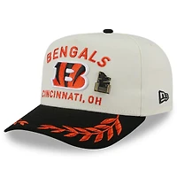 Casquette ajustée New Era 59FIFTY crème/noire pour homme, Cincinnati Bengals, draft NFL 2025