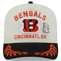 Men's New Era Cream/Black Cincinnati Bengals 2025 NFL Draft A-Frame 59FIFTY Fitted Hat