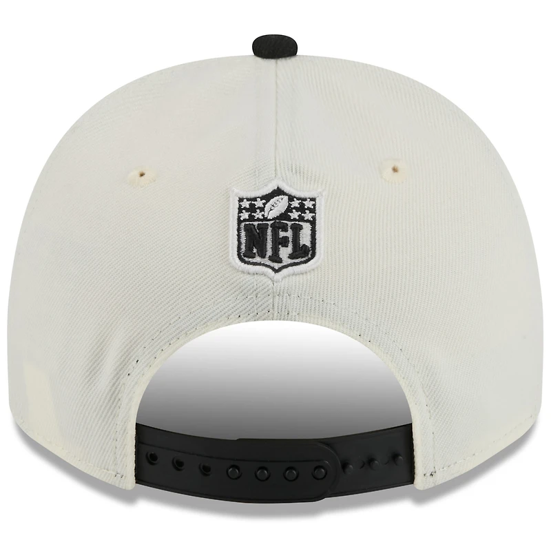 Casquette snapback New Era 9FIFTY crème/noire pour homme, repêchage NFL 2025 des Bengals de Cincinnati