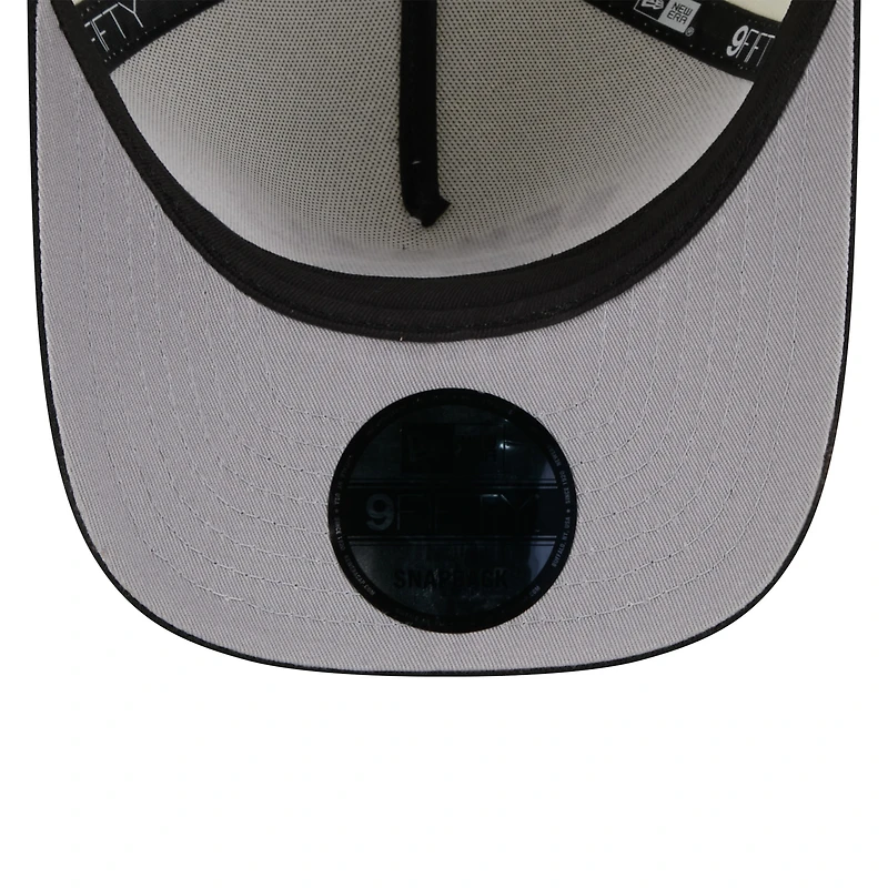 Casquette snapback New Era 9FIFTY crème/noire pour homme, repêchage NFL 2025 des Bengals de Cincinnati