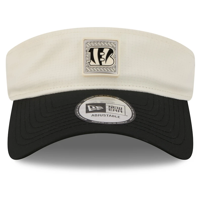 Men's New Era  Cream/Black Cincinnati Bengals 2026 NFL Training Camp Adjustable Visor
