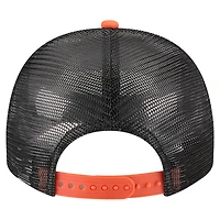 Men's New Era  Cream/Black Cincinnati Bengals Banner A-Frame 9FIFTY Trucker Snapback Hat