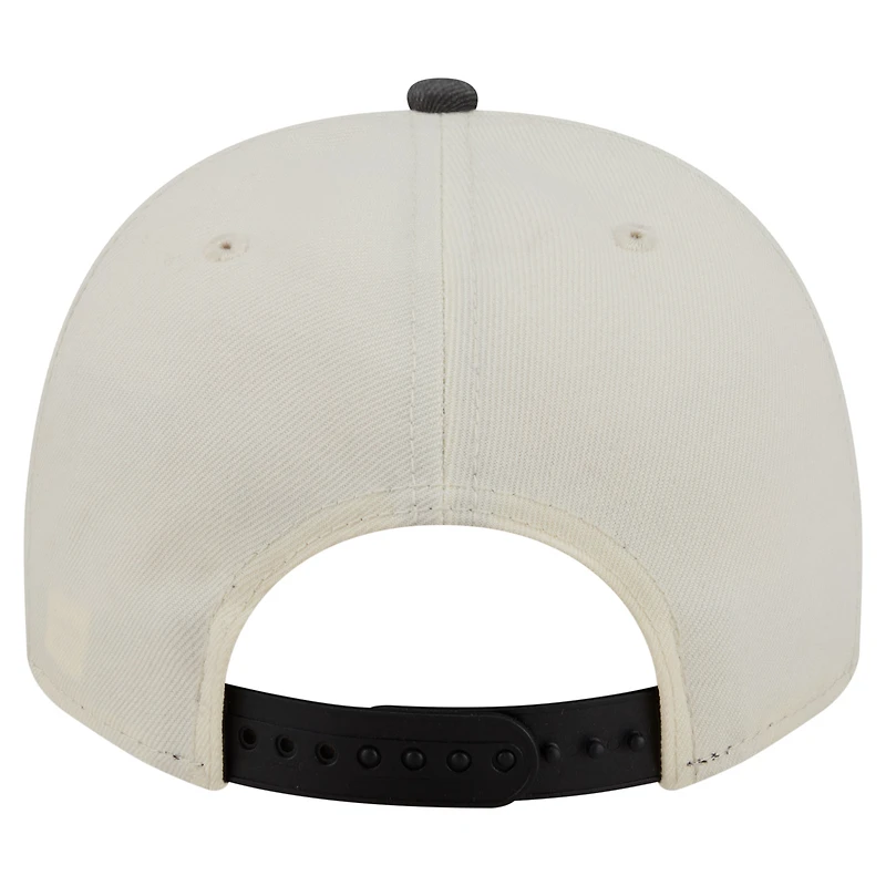 Men's New Era Cream/Black Cincinnati Bengals Washed A-Frame 9FIFTY Snapback Hat