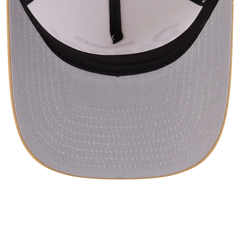 Men's New Era Cream Cincinnati Bengals Herringbone 9FIFTY A-Frame Snapback Hat