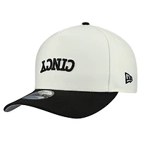 Men's New Era  Cream Cincinnati Bengals Upside Down 9FIFTY A-Frame Snapback Hat