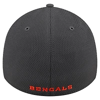 Casquette New Era Graphite Cincinnati Bengals Main 39THIRTY Flex pour homme