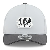 Men's New Era  Gray/Graphite Cincinnati Bengals 2025 NFL Training Camp A-Frame 9FORTY Adjustable Hat
