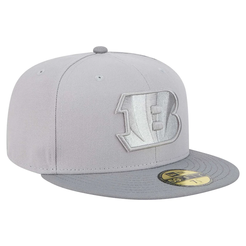 Men's New Era Gray/Graphite Cincinnati Bengals Iron Cloud 59FIFTY Fitted Hat