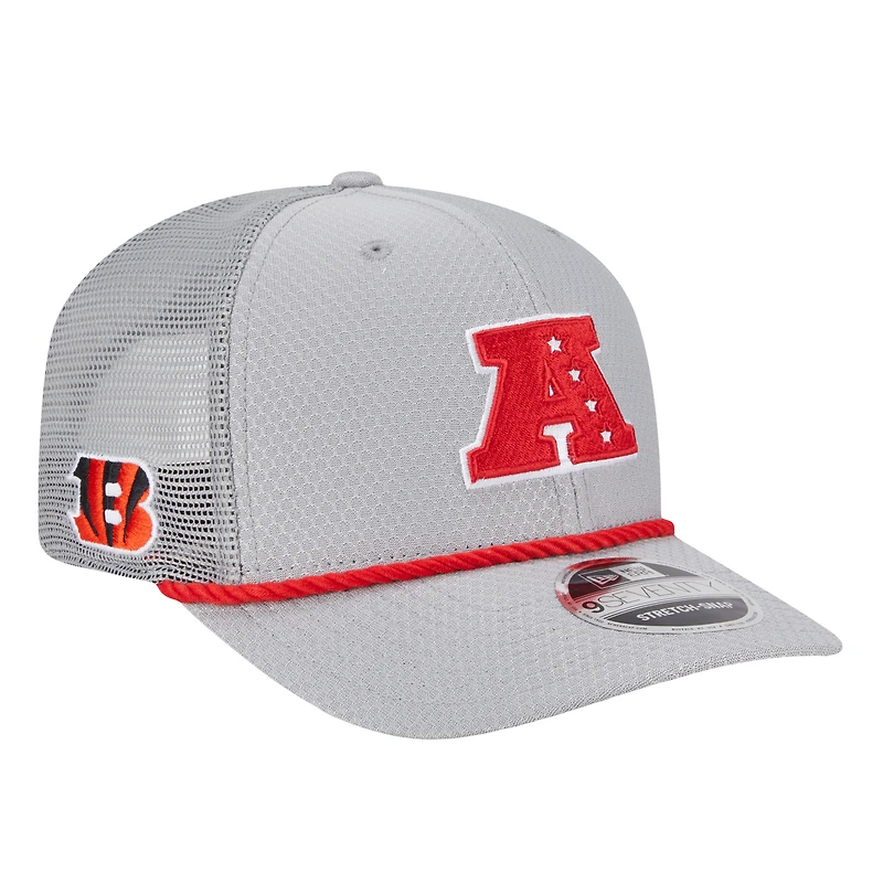 Men's New Era Gray Cincinnati Bengals 2025 Pro Bowl 9SEVENTY Stretch-Snap Hat