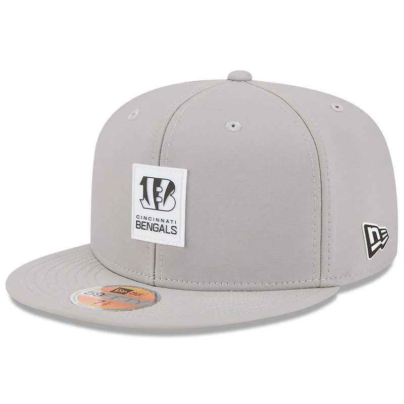 Men's New Era Gray Cincinnati Bengals 2025 Sideline  59FIFTY Fitted Hat