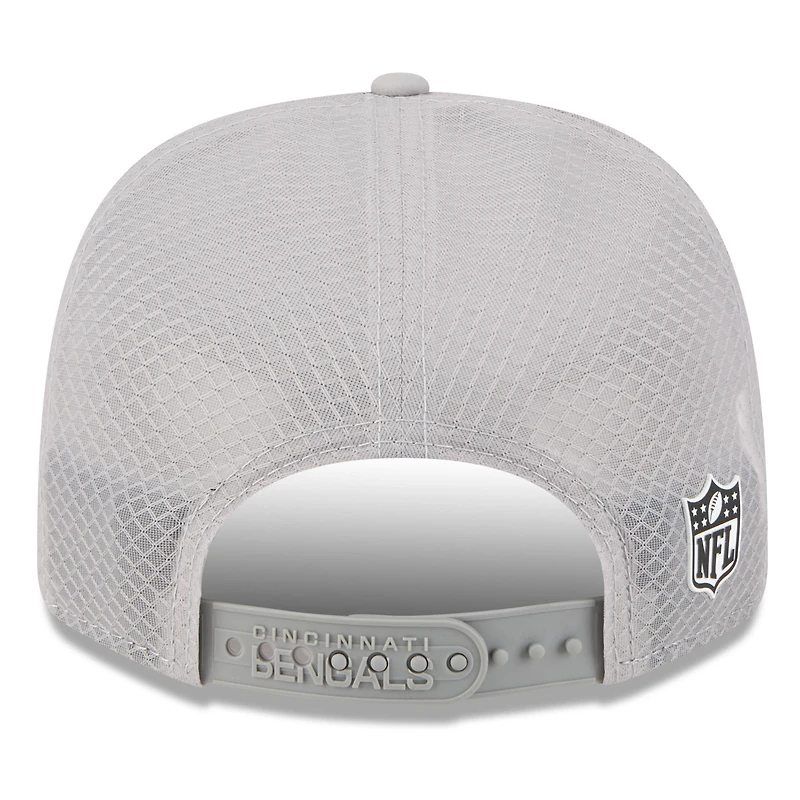 Men's New Era Gray Cincinnati Bengals 2025 Sideline 9SEVENTY Adjustable Trucker Hat