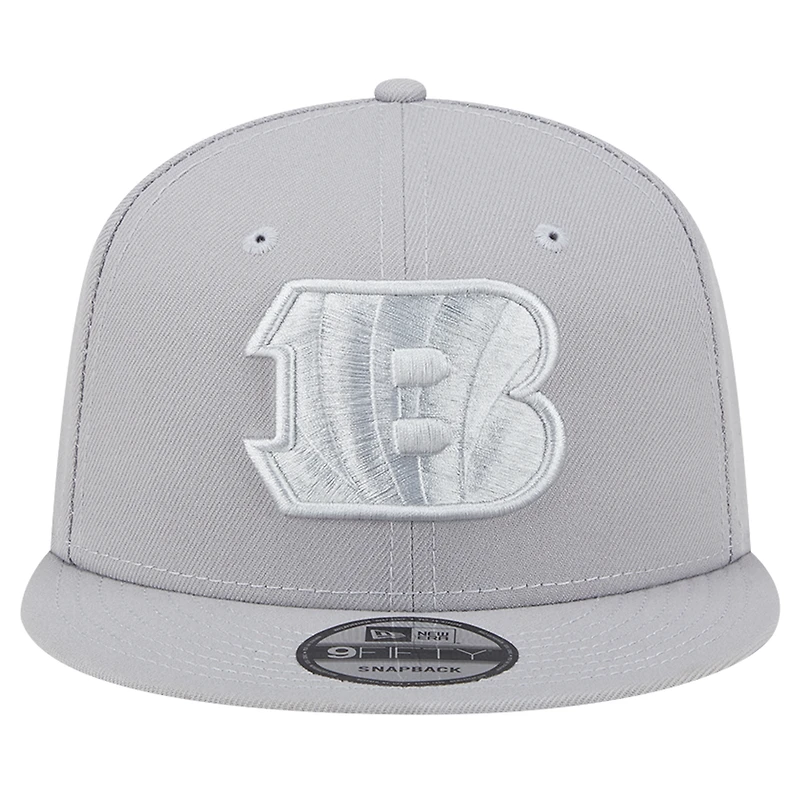 Men's New Era Gray Cincinnati Bengals Color Pack 9FIFTY Snapback Hat