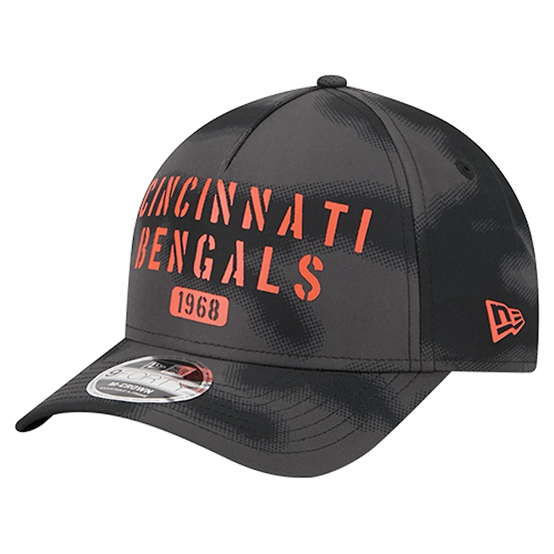 Casquette New Era grise Cincinnati Bengals Halftone Camo 9FORTY pour homme