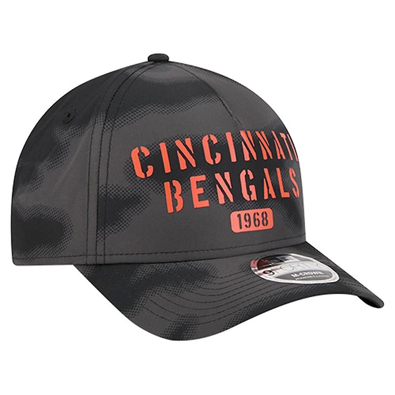 Casquette New Era grise Cincinnati Bengals Halftone Camo 9FORTY pour homme