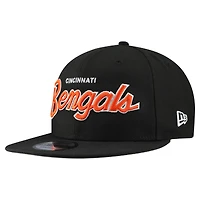 Men's New Era Kelly Green Cincinnati Bengals Main Script 9FIFTY Snapback Hat