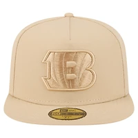 Men's New Era  Light Beige Cincinnati Bengals Color Pack A-Frame 59FIFTY Fitted Hat