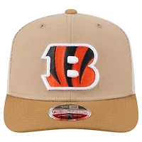 Men's New Era Light Beige Cincinnati Bengals  Two-Tone Trucker 9SEVENTY Adjustable Hat