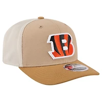 Men's New Era Light Beige Cincinnati Bengals  Two-Tone Trucker 9SEVENTY Adjustable Hat