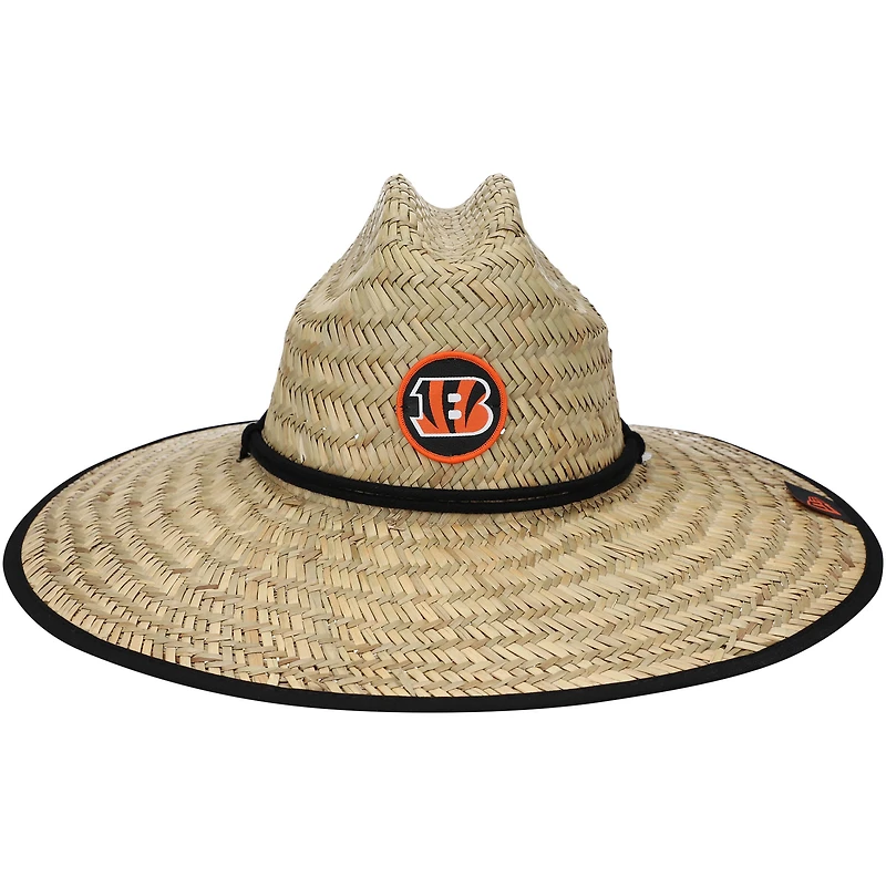 Men's New Era Natural Cincinnati Bengals NFL Training Camp Official Straw Lifeguard Hat