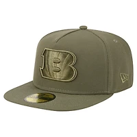 Casquette ajustée A-Frame 59FIFTY pour homme New Era, olive, Cincinnati Bengals, color pack