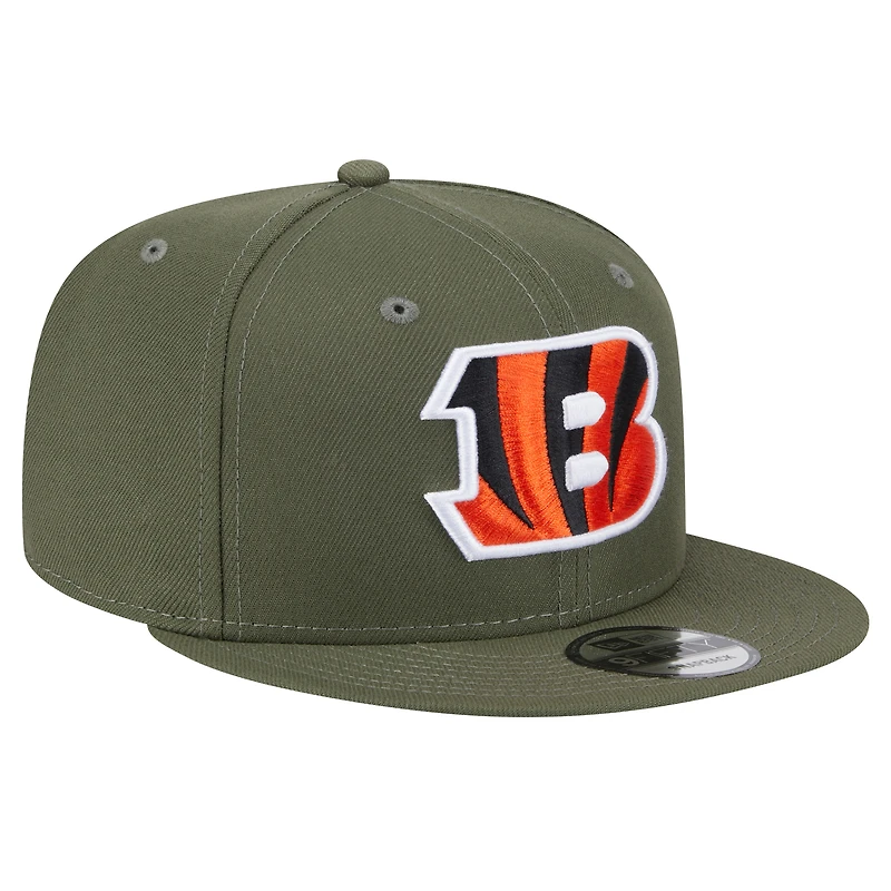 Men's New Era  Olive Cincinnati Bengals Main 9FIFTY Snapback Hat
