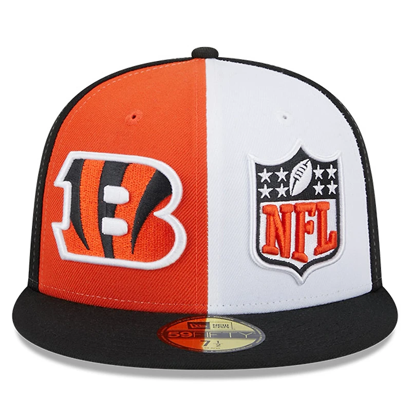 Casquette ajustée 59FIFTY Sideline des Cincinnati Bengals 2023 New Era pour homme, orange/noir