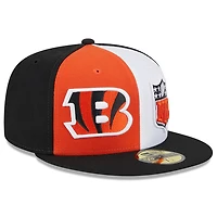 Casquette ajustée 59FIFTY Sideline des Cincinnati Bengals 2023 New Era pour homme, orange/noir