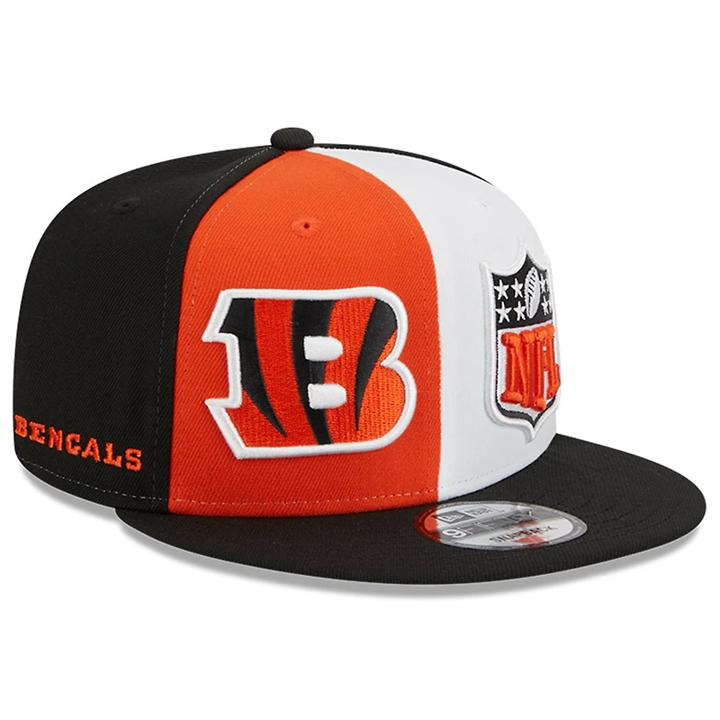 Casquette Snapback 9FIFTY Sideline des Bengals de Cincinnati 2023 New Era orange/noir pour homme
