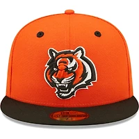 Men's New Era  Orange/Black Cincinnati Bengals Flipside 2Tone 59FIFTY Fitted Hat
