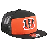 Men's New Era Orange/Black Cincinnati Bengals Outdoor Split Panel 9FIFTY Snapback Hat