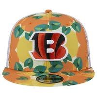 Casquette snapback orange Cincinnati Bengals Citrus 9FIFTY Trucker de New Era pour homme