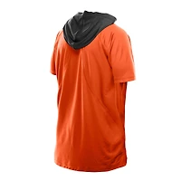 Men's New Era  Orange Cincinnati Bengals Combine Authentic Hooded Raglan Short-Sleeve T-Shirt