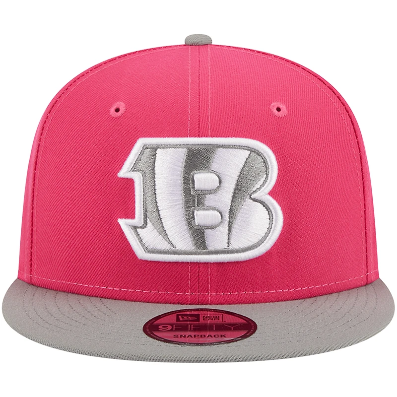 Men's New Era  Pink Cincinnati Bengals 2-Tone Color Pack 9FIFTY Snapback Hat