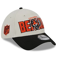 Casquette Flex New Era Stone/Black Cincinnati Bengals 2023 NFL Draft 39THIRTY pour homme