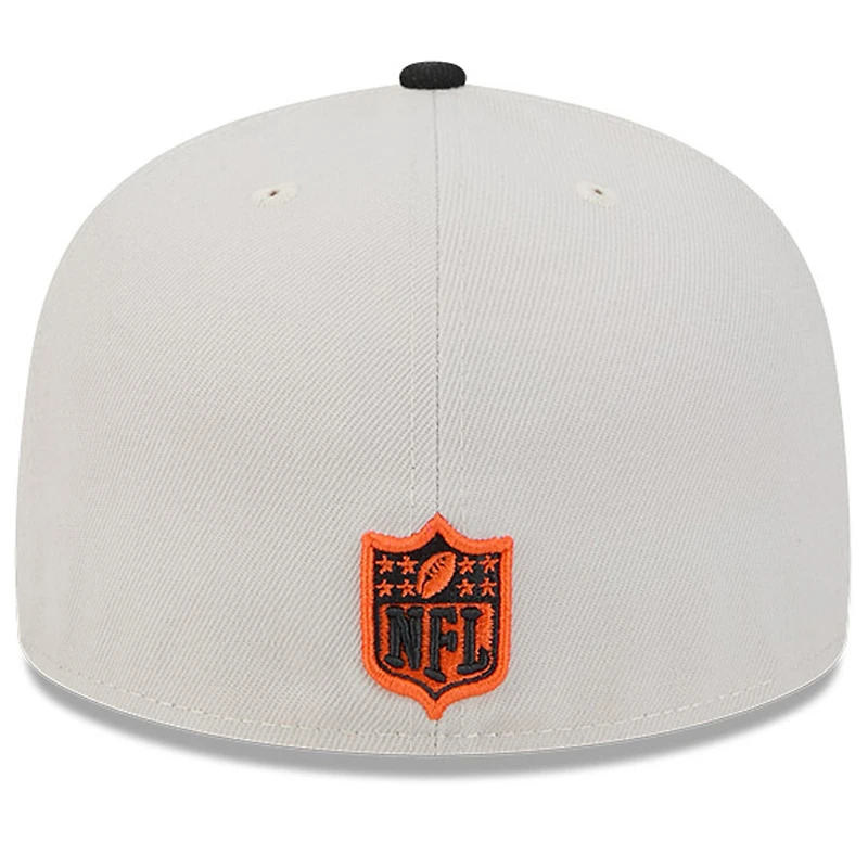 Men's New Era Stone/Black Cincinnati Bengals 2024 Sideline Historic 59FIFTY Fitted Hat