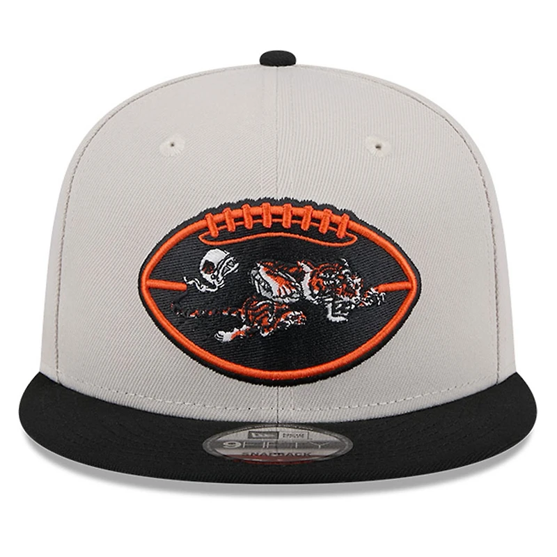 Men's New Era Stone/Black Cincinnati Bengals 2024 Sideline Historic 9FIFTY Snapback Hat