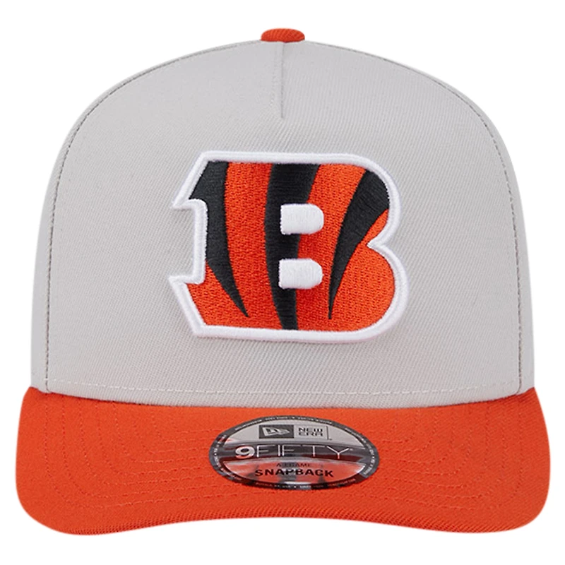 Men's New Era Stone Cincinnati Bengals Decent 9FIFTY A-Frame Snapback Hat