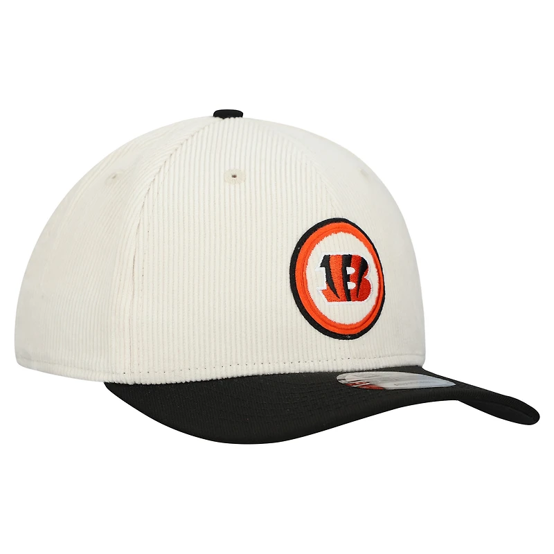 Men's New Era  Stone Cincinnati Bengals  Loyal Corduroy 9SEVENTY Adjustable Hat