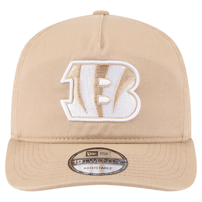 Men's New Era Tan Cincinnati Bengals 19TWENTY Adjustable Hat