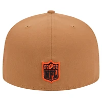 Men's New Era Tan Cincinnati Bengals Color Pack 59FIFTY Fitted Hat with Side Patch