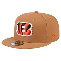 Men's New Era Tan Cincinnati Bengals Color Pack 9FIFTY Snapback Hat with Side Patch