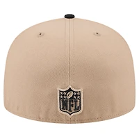 Men's New Era Tan Cincinnati Bengals  Logo Main 59FIFTY Fitted Hat