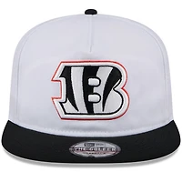 Men's New Era White/Black Cincinnati Bengals 2024 NFL Training Camp Golfer Snapback Hat