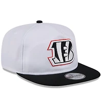 Men's New Era White/Black Cincinnati Bengals 2024 NFL Training Camp Golfer Snapback Hat