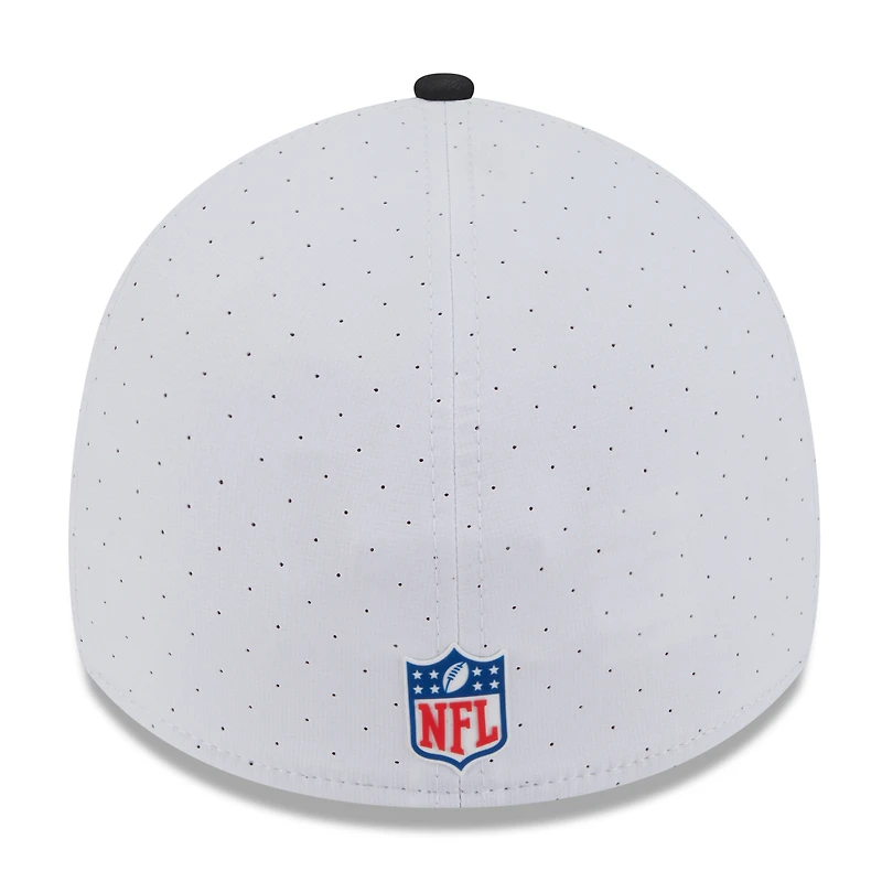 Casquette New Era 39THIRTY Flex blanche/noire pour homme