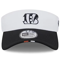 Men's New Era  White/Black Cincinnati Bengals 2025 NFL Training Camp Adjustable Visor